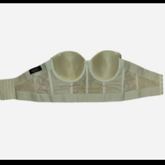 White Rhinestone Corset Bustier Top - Picture 5 of 15